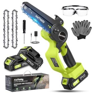 NaTiddy 6-Inch Cordless Electric Mini Chainsaw