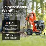 SuperHandy 7HP Mini Wood Chipper Shredder Mulcher
