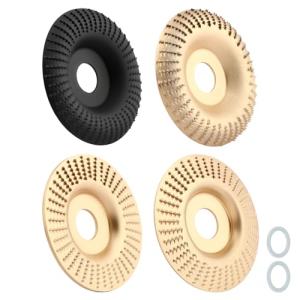 4PCS Angle Grinder Wood Carving Disc Set, 4" or 4 1/2" Angle Grinder with 7/8" Arbor, Angle Grinder Attachment, Grinding Wheel Shaping Disc for Wood Stump Carving Polishing