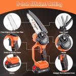 Cordless 6-Inch Mini Chainsaw for Pruning