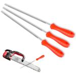 Vin Beauty 3 PCS 5/32 inch Chainsaw Sharpening File, Round Chainsaw Chain Sharpening Files Steel Chainsaw File Chainsaw Sharpener File with Plastic Handle Chainsaw Files for Chainsaw Sharpening