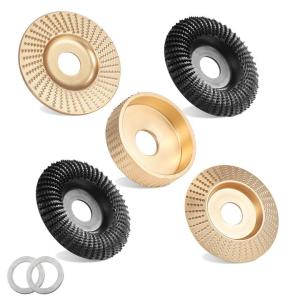 Angle Grinder Wood Carving Disc,5 Pack Stump Tool 4 Inch with 5/8 inch Arbor,Wood Carving Tools for Wood Working,Angle Grinder Attachments
