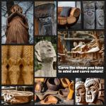 Angle Grinder Wood Carving Disc,5 Pack Stump Tool 4 Inch with 5/8 inch Arbor,Wood Carving Tools for Wood Working,Angle Grinder Attachments