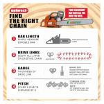 UPFOREST 3-Pack 20" Chainsaw Chains for Husqvarna & Stihl