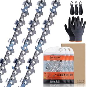 Savior 3Pack D81 Chainsaw Chain for 24" Guide Bars 81 Drive Links 3/8"Pitch .050" Gauge Replace 72LPX81CQ 72LPX081G 72EXL081G Fits Echo Poulan Craftsman, Homelite McCulloch and More