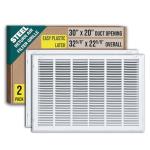 30x20 Steel Air Filter Grille - 2 Pack