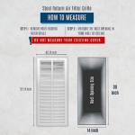 2 Pack of 14x30 Steel Air Filter Grilles