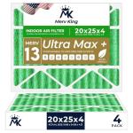 MervKing 20x25x4 MERV 13 Air Filter 4-Pack