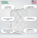 Mann+Hummel Pleated HVAC Air Filters, MERV 8