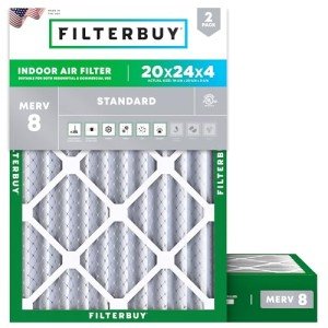 20x24x4 MERV 8 Pleated Air Filters (2-Pack)