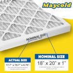 Maycold MERV 8 18x20x1 Pleated Air Filters - 6 Pack