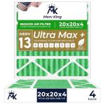 MervKing 20x20x4 MERV 13 Air Filter 4-Pack