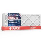 BNX TruFilter 12x30x1 MERV 13 Air Filters (4-Pack)