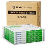 TRIGHTFILTERS 14x14x1 MERV 8 Air Filter 6 Pack