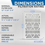 Glasfloss 12x24x4 MERV 10 AC Furnace Filters