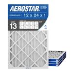 Aerostar 12x24x1 MERV 13 Air Filters, 4 Pack
