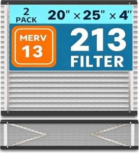 2-Pack AprilAire 213 MERV 13 Filters, 20x25x4