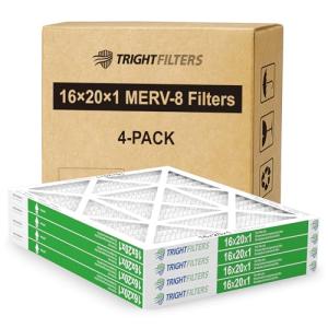 TRIGHTFILTERS 16x20x1 Air Filter 4-Pack MERV 8