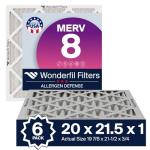 Pleated MERV 8 Filters 20x21.5 (6 Pack)
