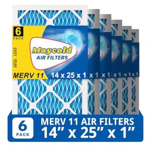 Maycold 14x25x1 MERV 11 Air Filter 6-Pack