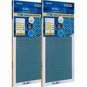 PureFlow MERV-13 Furnace Air Filters 14x30x1, 2-Pack