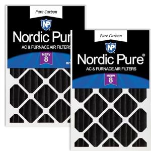 Nordic Pure 20x25 Carbon Pleated Filters 2 Pack