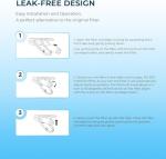 Crystala XWFE Refrigerator Water Filter Pack of 3