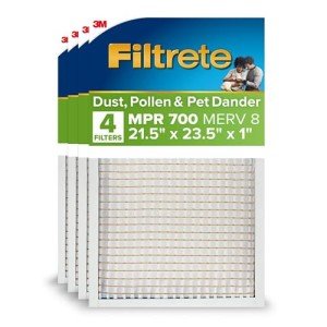 Filtrete Pleated Air Filter 21.5x23.5x1, MERV 8