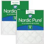 Nordic Pure 18x25x1 Poly Green MERV 6 Filters
