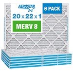 Aerostar MERV 8 Pleated Air Filters, 6-Pack