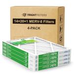 TRIGHTFILTERS 14x20x1 MERV 8 Air Filter 4 Pack