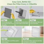 Montemono Reusable 10x20x1 Air Filter, MERV 8