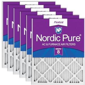 Nordic Pure MERV 8 Pleated Air Filters 6-Pack