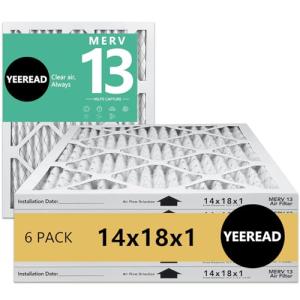YEEREAD MERV 13 Air Filters, 6-Pack, 14x18x1