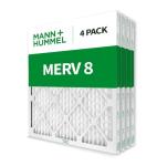 Mann+Hummel 20x22 MERV 8 Pleated Air Filters 4 Pack