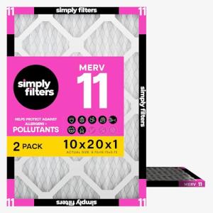 10x20x1 MERV 11 Air Filter, 2 Pack
