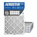Aerostar MERV 13 16x20x2 Air Filter 4-Pack
