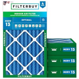 Filterbuy 12x24x4 MERV 13 Air Filters (4-Pack)