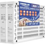 DerBlue 2-Pack MERV 13 16x25x5 Furnace Filters