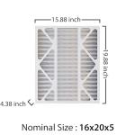 HG 16x20x5 Pleated Air Filter 2-Pack