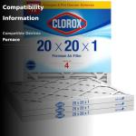 Clorox MERV 11 Pleated Air Filters, 4-Pack