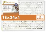 Proairtek 18x24x1 MERV 8 Air Filters, 2-Pack