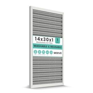 Washable 14x30x1 Electrostatic HVAC Air Filter