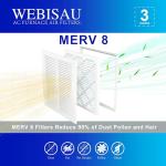 WEBISAU MERV 8 Air Filters 10x10x1 4-Pack