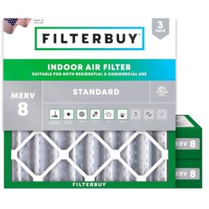Filterbuy 19x19x4 MERV 8 Air Filters (3-Pack)
