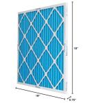 18x20x1 MERV 10 Pleated Air Filter Pack