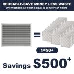 16x20x1 Washable Electrostatic Air Filter, Merv 8