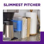 PUR 8-Cup Slim Water Filter Pitcher, Blue