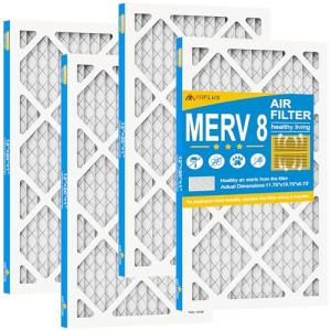 12x20x1 MERV 8 Air Filter, 4-Pack
