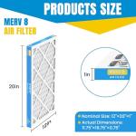 12x20x1 MERV 8 Air Filter, 4-Pack